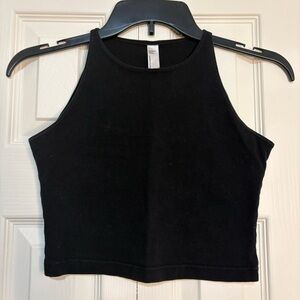 American Apparel Black Crop Top